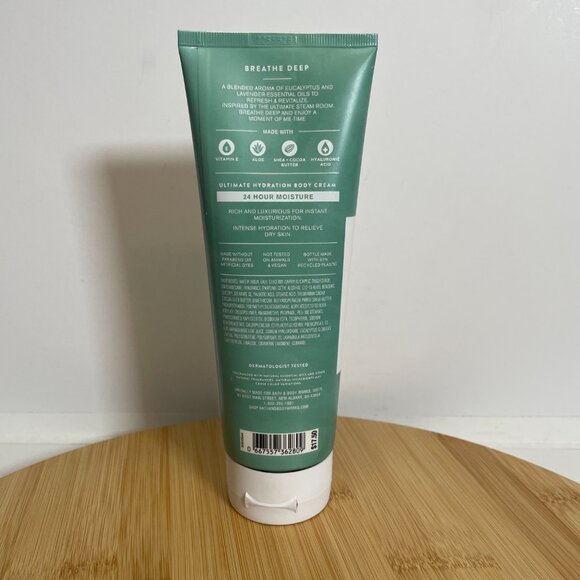 Bath & Body Works Aroma Breathe Deep Eucalyptus Lavender Body Cream 8 oz Shea - Picture 4 of 6